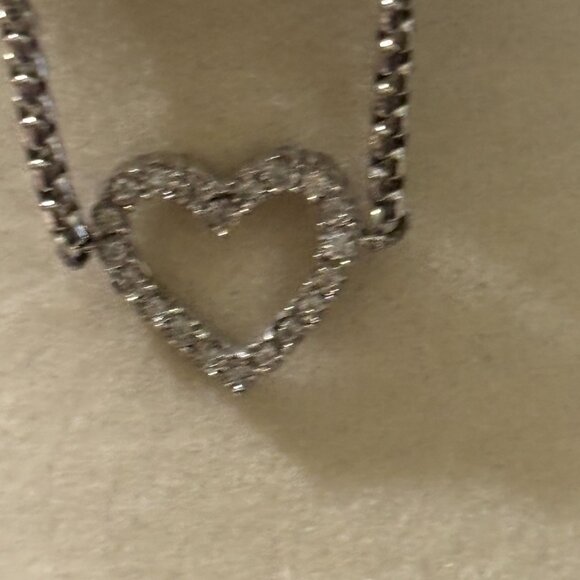 Diamond Heart Adjustable Sliding Chain on Bracelet - Picture 7 of 11